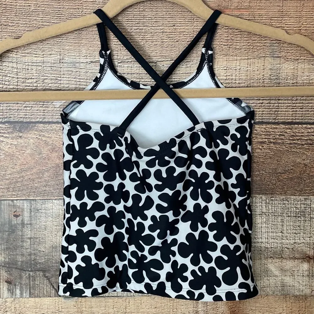 Marimekko For Target White Black Mod Tankini Swim Top SZ XS